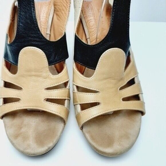 Anthropologie CHIE MIHARA Strappy Sandals Pumps Cream Leather Sz US 9 EUR 39 - Picture 6 of 13
